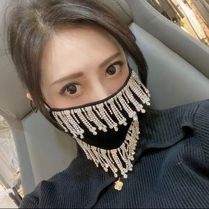 crystal-embellished mask